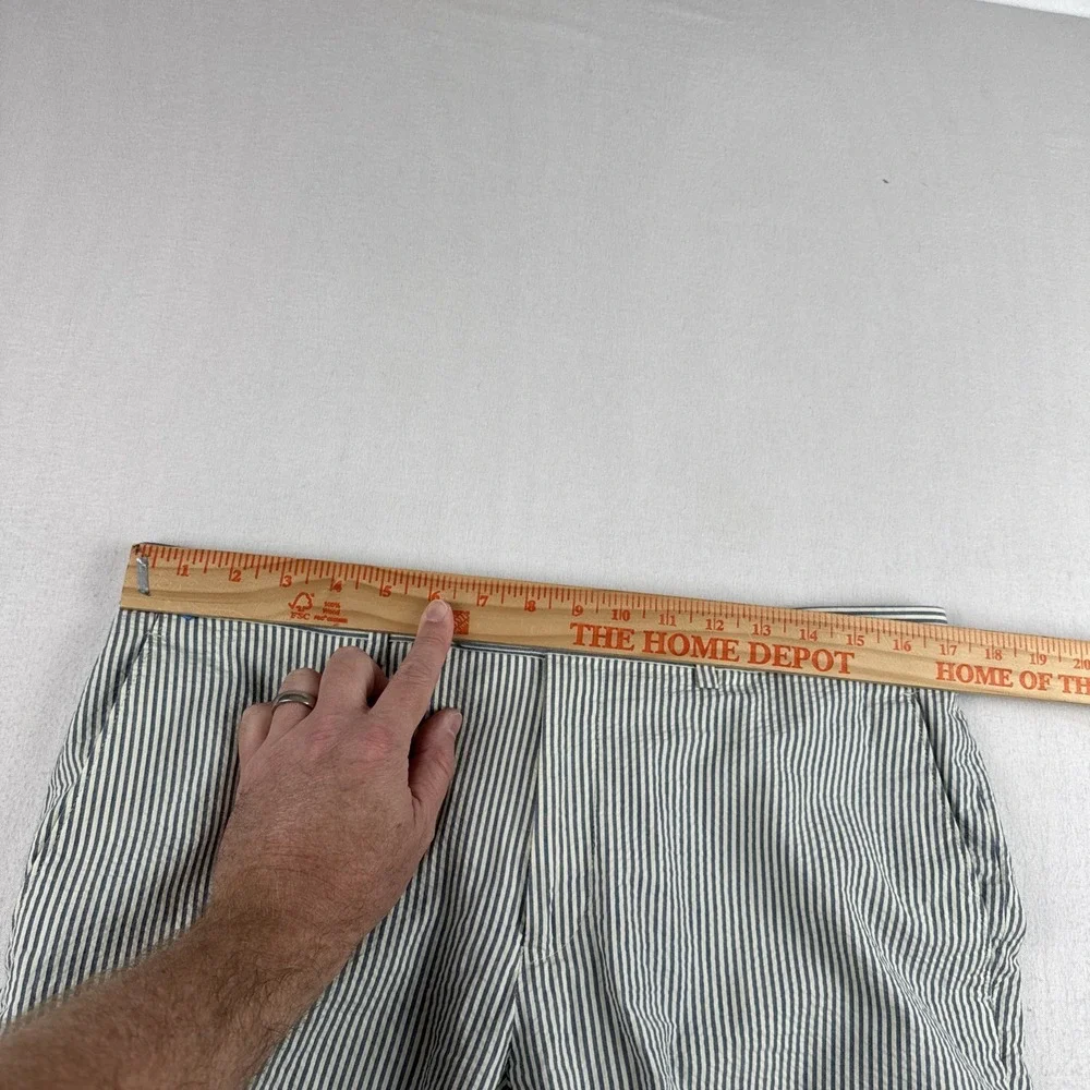 Lauren Ralph Lauren Mens Blue White Seersucker Chino Pants  fits 34*27 Coastal